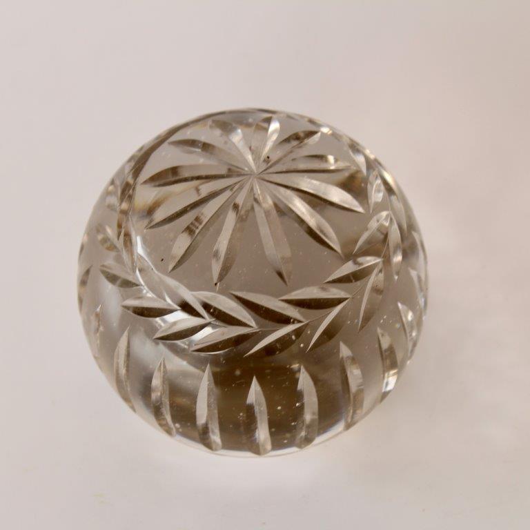Round Glass Etched Paper Weight